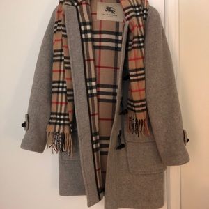 Wool Burberry Coat and cashmere scarf